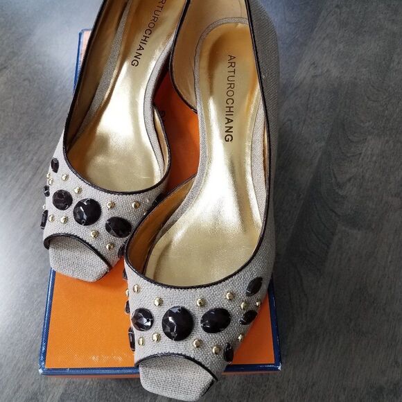 Arturo Chiang Mireya peektoe wedges - Picture 3 of 3